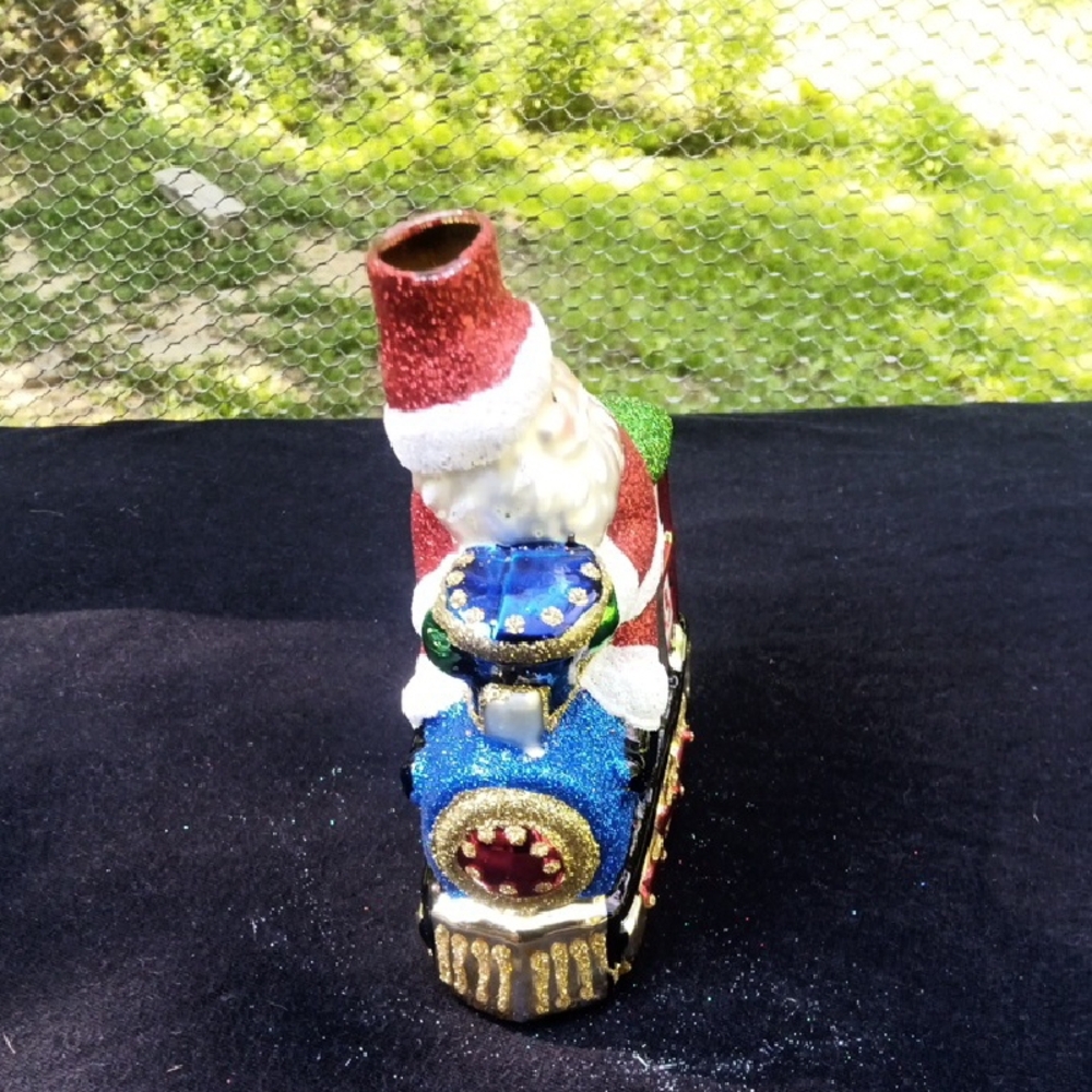 RADKO Santa Riding A Train Ornament - Picture 5 of 7
